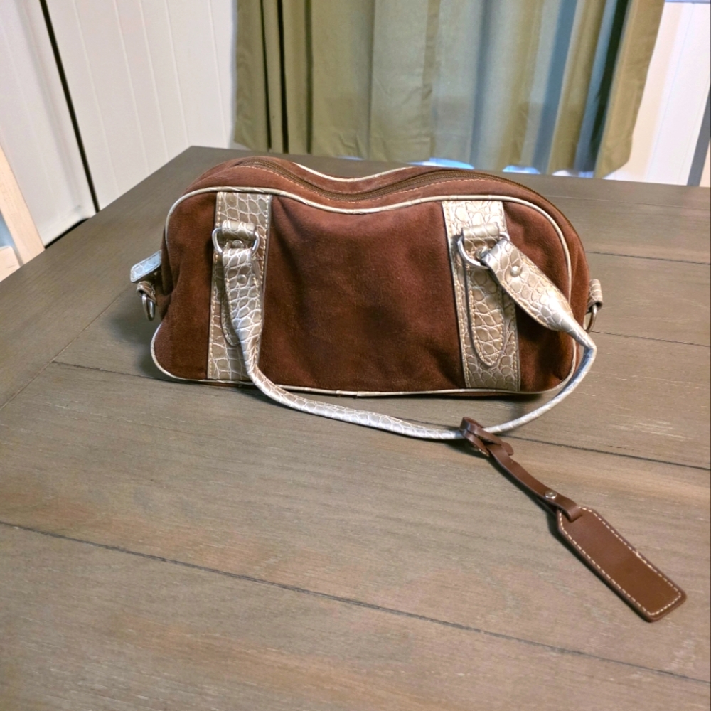 Tommy Hilfiger Brown Suede Bag
